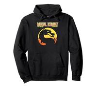 Mortal Kombat Classic Logo Pullover Hoodie, Adult Unisex, Black, Large