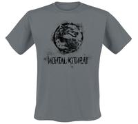 Mortal Kombat Distressed Dragon T-Shirt dark grey XL