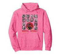 Mortal Kombat Fighter Tiles Pullover Hoodie, Adult Unisex, Bright Pink, Small