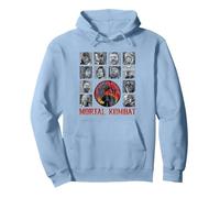 Mortal Kombat Fighter Tiles Pullover Hoodie, Adult Unisex, Dusty Blue, XX-Large