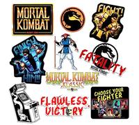 Mortal Kombat Klassic Vinyl Large Deluxe Stickers Variety Pack - Laptop, Water Bottle, Scrapbooking, Tablet, Skateboard, Indoor/Outdoor - Set of 10