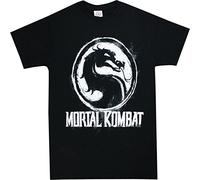 Mortal Kombat Tournament Chalk Logo Black T-Shirt (Adult Small)