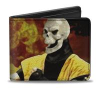 Mortal Kombat Wallet, Bifold, Mortal Kombat Klassic Scorpion Flame Pose, Vegan Leather
