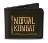 Mortal Kombat Wallet, Bifold, Mortal Kombat Start and Flawless Victory Screens, Vegan Leather