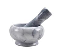 Mortar and Pestle Grinder Crusher Creative Garlic Pounder Manual Tablet Pepper Grinder Stone Mortar Marble Pestle Set Durable Kitchen Tool(White)