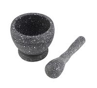 Mortar and Pestle Set, 9 x 11cm Mortar + 17.5cm Pestle, Manual Plastic Garlic Grinder Mini Pestle and Mortar Grinding Tool for Grind Spices, Powder Pesto(#4)