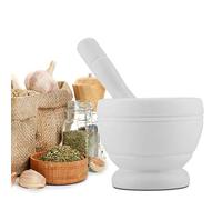 Mortar and Pestle Set, Hand Carved Grinding Bowl with Ergonomic Pestle for Crushing Garlic Herbs Spices Nuts, Kitchen Pharmacy Use