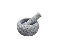 Mortar and Pestle Set Heavy Duty Granite Spice Grinder Unpolished Grey(Medium)
