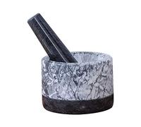 Mortar and Pestle Set Marble - 5 Inch, 2 Cup - Pestle and Mortar Bowl Marble Grinder - Guacamole Mortar and Pestle, for Garlic Spices Herb Washable