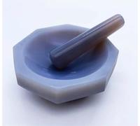 Mortar and Pestle Set - Natural Agate, 30mm to 120mm Sizes for Research and Grinding, Traditional Design， ID 140MM