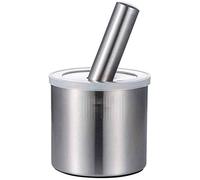 Mortar and Pestle Set - Stainless Steel Hand Masher & Bowl with Non-Slip Base - Durable and Effective for Grinding and Mixing Ingredients