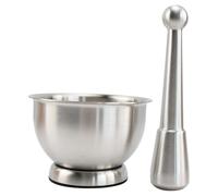 Mortar Bowl and Pestle, Spice Grinding Bowl Nonslip Garlic Crusher Spices Nuts Ginger 12x7.5cm
