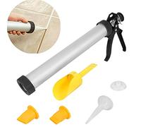 Mortar & Grouting Gun Set Pointing Grouting for Brick Paving Floors Wall Tile Gaps Cement Applicator Tool with Nozzles & Plunger