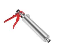 Mortar Gun for Brick Pointing Grouting Cement Lime Applicator Tool Stainless Steel Sausage Caulking Syringe Joint Press Point Kit Hand Sprayer Grout Nozzle Pump with 2 Nozzles Tile Filling Floor