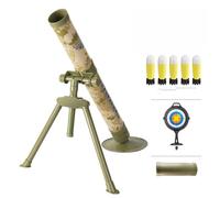 Mortar Launcher Playset for Kids 6-12 years old, Soft Foam Rocket Kids Play Set with 5 Safety Foam Shells for Boys and Girls (Five shells yellow)