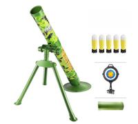 Mortar Launcher Playset for Kids 6-12 years old, Soft Foam Rocket Kids Play Set with 5 Safety Foam Shells for Boys and Girls (Five shells green)