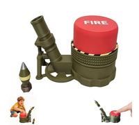 Mortar Launcher Playset,Push Tyre Mortar Launcher,Air Slam Launchers Play Set with Target & 4 Projectiles Launches Over 20ft High,Fun Outdoor Activity for Boys, Girls & Adults (A#)