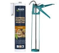 Mortar Repair Kit - Bostik Express Pointing Mortar 310ml Buff + Decex Gun