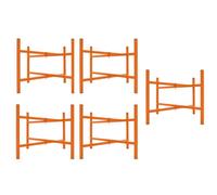 Mortar Spot Board Stand x 5 Heavy Duty 20" 500mm High Powder Coated Steel Box Section Frame Locking Mechanism Adjustable Foldable Design Easy Storage Bricklayers Plastering Holder Fixing Kit Included