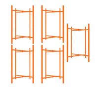 Mortar Spot Board Stand x 5 Heavy Duty 30" 750mm High Powder Coated Steel Box Section Frame Locking Mechanism Adjustable Foldable Design Easy Storage Bricklayers Plastering Holder Fixing Kit Included