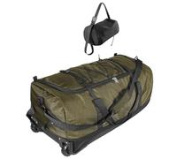 Morthanabag 32” 1680D Oxford Foldable Duffle Bag with 2 Wheels,110L to 140L Expandable Soft Sided Rolling Travel Bag, Army Green, 110-140L, Casual