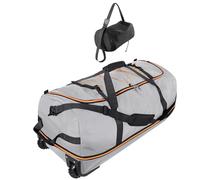 Morthanabag 32” 1680D Oxford Foldable Duffle Bag with 2 Wheels,110L to 140L Expandable Soft Sided Rolling Travel Bag, Grey, 110-140L, Casual