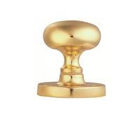 Mortice Door Knob Set, Round, Metal, with Spindle, for Internal Doors, Classic Style, Versatile Fit (Concealed Mushroom)