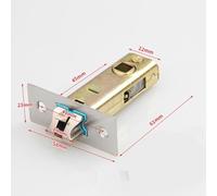 Mortice Door Tubular Latch in Zinc Alloy with Forked Bolt Through Facility, Reversible for Left or Right Opening Internal Doors, Compatible with Unsprung Lever Handles, Size 45mm