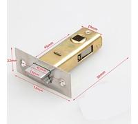 Mortice Door Tubular Latch with Bolt Through Facility, Zinc Alloy Internal Bolt Catch, Reversible for Left or Right Opening Unsprung Lever Handles, Flat Type in 30mm 35mm 40mm 45mm Sizes