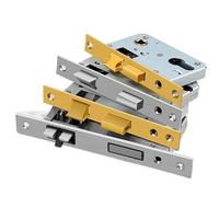 Mortice Lock,Mortice Sashlock Stainless Steel Security Door Lock Body Silent Tongue Mechanical Handle Replacement Spare Parts(C)