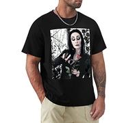 Morticia Addams Horror Family Men T Shirt Men T Shirt Short Short Men T Shirt Aesthetic Clothing Men Workout Shirt Black