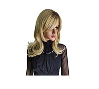 Morticia Long Wavy Loose Curly Side Bang Women Realistic Synthetic Full Replacement Peluca Girls Wig (Blonde Ombre)