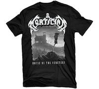 Mortician House The Cemetery Men Black Cotton T-Shirt Print Tee Shirts XL
