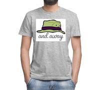 Mortimer Whitehouse Gone Fishing Men's Classic Grey T-Shirt Crew Neck Short Sleeves, grey, 3XL