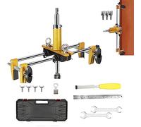 Mortise Lock Jig Tool Kit with Tungsten Steel Cutters for Precise Wooden Door Lock Installation - Essential Door Lock Hole Mortising Accessories