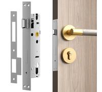 Mortise Lock Removal 85 mm Backset 35 mm, Garden Gate Lock, Pipe Frame Lock, Robust Mortise Locks, Lock for Garden Gate, Lock Insert for Left/Right, Door Lock Inner Door for Metal Doors