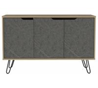 Morton Grey Medium Sideboard with Hairpin Legs - 3 Doors