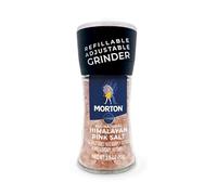 Morton Himalayan Pink Salt Grinder, (2.5 oz), Refillable & Adjustable, All-Natural, Perfect for Cooking, Seasoning, and Finishing