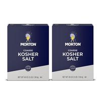 Morton Kosher Salt, Coarse, Ideal for Cooking & Baking, (48 oz / 3 lb), 2-Pack