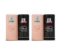 Morton McCormick Pink Himalayan Salt & Ground Pepper Shakers, Multi Purpose (Pack of 2, 5 oz)