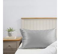 Morton Mulberry Silk - 100% Mulberry Silk Pillowcase | Hypoallergenic | Anti-Aging | Anti-Bedhead | 22 Momme 6a Grade Silk | Queen Size 51cm x 76cm Pillow (Grey)