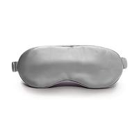 Morton Mulberry Silk - 100% Mulberry Silk Sleep Mask | Hypoallergenic | Anti-Aging | Luxury Silk Travel Mask | 22 Momme 6a Grade Silk | Ideal Bridal Accessory | Silk Fibre Filling (Grey)