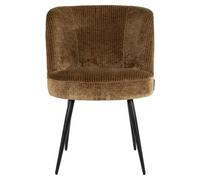 Morton Olive Fabric Dining Chair with Black Legs