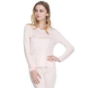 MORUIWAS Women’s Thermal Set Women Long Johns Pure Silk Knit Double Jersey Lace V Neckline Long Johns Set Thermal Underwear Set Thermal Leggings Women(White,XXL)