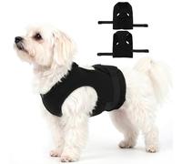 MORVIGIVE Anxiety Relief Vest for Small Dogs-S | Elastic Band Hook-and-Loop Wrap Around The Chest,Lightweight Calming Vest Easy to Wear,Relief Stress for Separation,Fireworks (Black)
