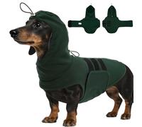 MORVIGIVE Calming Vest for Small Dogs-M,Adjustable Chest & Hood | Soft Lightweight Wrapped Shirt Relief Anxiety,Fear of Walking Out,Noise,Riverside,Fireworks (DarkGreen)