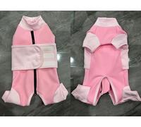 MORVIGIVE Cat Anxiety Relief Suit, Four-Legged Clothes Adjustable Calming Vest for Thunderstorms, Fireworks, Loud Noises, Separation, Roadtrip, Comfortable Wrap to Keep Cats Calm, Pink Medium