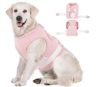 MORVIGIVE Dog Sleeveless Calming Vest with Adjustable Chest | Elastic Band Wrap The Chest,Lightweight for Free Movement,Separation Anxiety Shirt for Fear of The Environment (Pink)