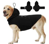 MORVIGIVE X-Large Dog Calming Shirt with Adjustable Chest & Hood | Sleeveless Lightweight for Free Movement,Separation Anxiety Vest for Fear of The Environment (Black)