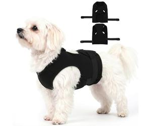 MORVIGIVE XS Dog Anxiety Vest,Sleeveless Calming Jacket | Adjustable Wrap The Chest for Small Dogs,Soft Lightweight Easy to Wear,Relief Anxious,Fear of New Places,Social Stress (Black)
